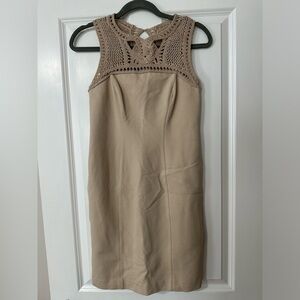 Ann Taylor sheath dress with crochet design top